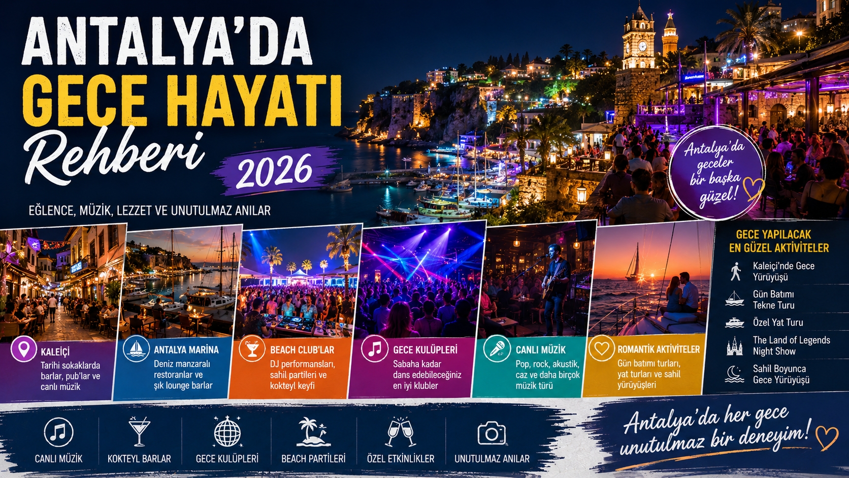 Antalya'da Gece Hayatı Rehberi